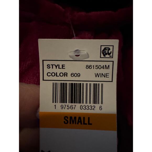 Brand New Miss Elaine Women's Small Wine Pink Red Plus Teddy Robe Sleepwear - Picture 5 of 7